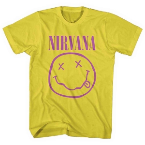 Nirvana - Purple Smiley Uni Yell    in the group MERCH / T-Shirt /  at Bengans Skivbutik AB (5535352r)
