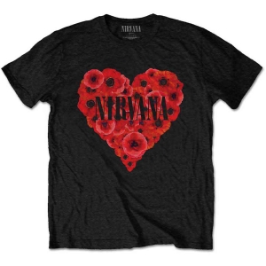 Nirvana - Poppy Heart Uni Bl    in the group MERCH / T-Shirt /  at Bengans Skivbutik AB (5535358r)