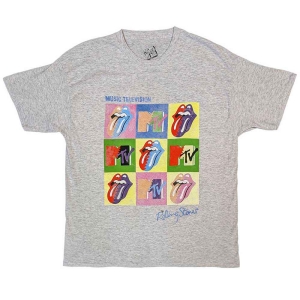 Mtv - Rolling Stones Warhol Squares Uni Grey   in the group MERCH / T-Shirt /  at Bengans Skivbutik AB (5535623r)