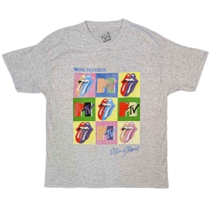 Mtv - Rolling Stones Warhol Squares Uni Grey   in the group MERCHANDISE / T-shirt / Soundtrack at Bengans Skivbutik AB (5535623r)