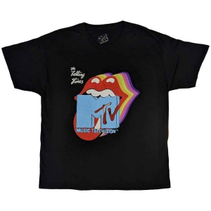 Mtv - Rolling Stones Rainbow Shadow Tongue Uni in the group MERCH / T-Shirt /  at Bengans Skivbutik AB (5535625r)