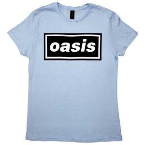 Oasis - Decca Logo Lady Lht Blue    in the group MERCHANDISE / T-shirt / Pop-Rock at Bengans Skivbutik AB (5535636r)