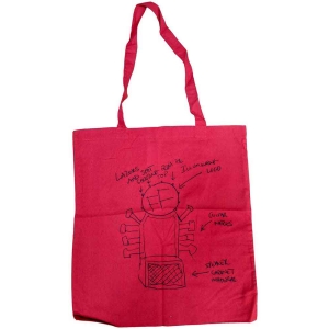 Foo Fighters - Hand-Drawn Red Tote B in the group MERCHANDISE / Merch / Pop-Rock at Bengans Skivbutik AB (5535674)