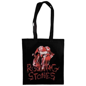 Rolling Stones - Hd Cracked Glass Tongue Bl Tote B in the group MERCHANDISE / Merch / Pop-Rock at Bengans Skivbutik AB (5535688)