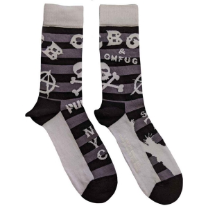 Cbgb - Logos Striped Uni Bl Socks (Eu 40-45) in the group MERCHANDISE / Merch / Övrigt at Bengans Skivbutik AB (5536110)