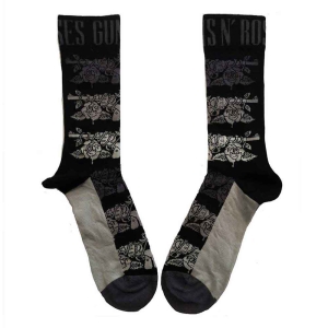 Guns N Roses - Monochrome Pistols Bl Socks (Eu 40-45) in the group MERCHANDISE /  /  at Bengans Skivbutik AB (5536118)