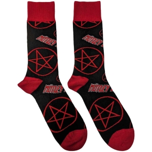 Motley Crue - Logos & Pentagrams Bl Socks (Eu 40-45) in the group MERCHANDISE /  /  at Bengans Skivbutik AB (5536145)