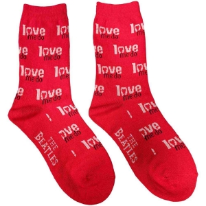 The Beatles - Love Me Do Uni Red Socks (Eu 40-45) in the group MERCHANDISE /  /  at Bengans Skivbutik AB (5536214)