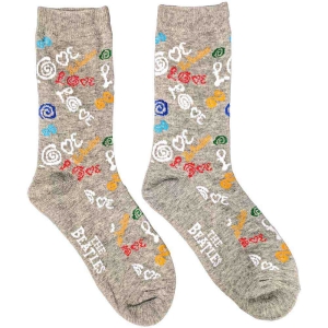 The Beatles - Love Uni Grey Socks (Eu 40-45) in the group MERCHANDISE /  /  at Bengans Skivbutik AB (5536218)