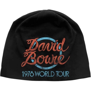 David Bowie - World Tour Logo Jd Print Beanie H in the group MERCHANDISE at Bengans Skivbutik AB (5536386)