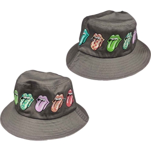 Rolling Stones - Multi Tongue Pattern Grey Bucket Hat:  in the group MERCHANDISE / Merch / Pop-Rock at Bengans Skivbutik AB (5536579)