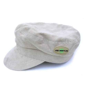 The Beatles - Corduroy With Badge Beige Help! Hat:  in the group MERCHANDISE / Pin-Button Badge / Pop-Rock at Bengans Skivbutik AB (5536609)