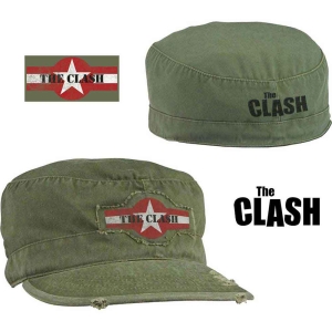 The Clash - Star Logo Military Green Military Cap:  in the group MERCHANDISE / Merch / Punk at Bengans Skivbutik AB (5536613)