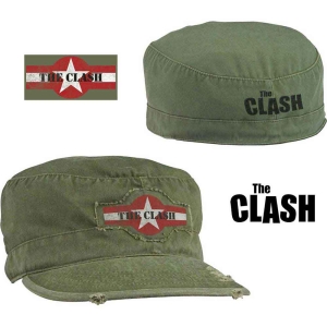 The Clash - Star Logo Military Green Military Cap (Size: Large) in the group MERCHANDISE / Cap / Punk at Bengans Skivbutik AB (5536614)