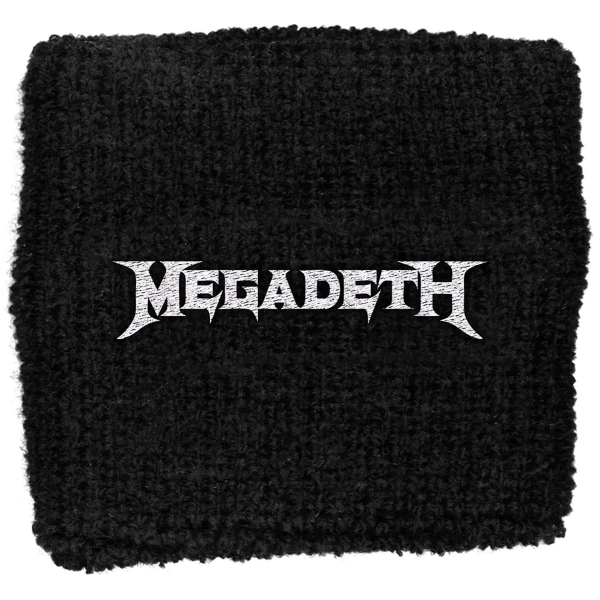 Megadeth - Unisex Embroidered Wristband: Logo (Black) in the group MERCHANDISE / Merch / Hårdrock at Bengans Skivbutik AB (5536841)