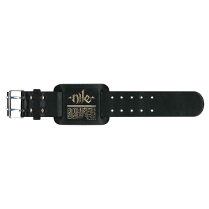 Nile - Logo & Hieroglyphs Leather Wriststrap in the group MERCHANDISE / Merch / Dance-Techno at Bengans Skivbutik AB (5536933)