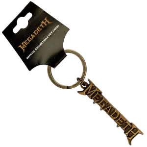 Megadeth - Gold Logo V2 Keychain in the group MERCHANDISE / Keyring / Heavy Metal at Bengans Skivbutik AB (5537053)