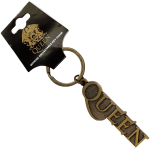 Queen - Gold Logo Keychain in the group MERCHANDISE / Keyring / Pop-Rock at Bengans Skivbutik AB (5537086)