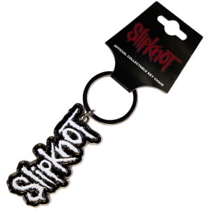 Slipknot - White Logo Black Border Keychain in the group MERCHANDISE / Keyring / Heavy Metal at Bengans Skivbutik AB (5537096)