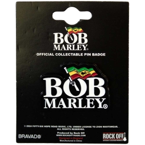 Bob Marley - Logo Pin Badge in the group MERCHANDISE / Pin-Button Badge / Reggae at Bengans Skivbutik AB (5537280)