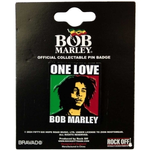 Bob Marley - One Love Pin Badge  in the group MERCHANDISE / Pin-Button Badge / Reggae at Bengans Skivbutik AB (5537281)