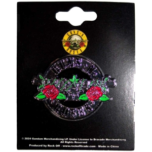 Guns N Roses - Silver Circle Logo Pin Badge in the group MERCHANDISE / Pin-Button Badge / Heavy Metal at Bengans Skivbutik AB (5537311)