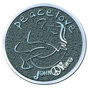 John Lennon - Peace & Love Hichrome Pin Badge in the group MERCHANDISE / Merch / Pop-Rock at Bengans Skivbutik AB (5537322)