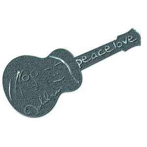 John Lennon - Peace & Love Guitar Hichrome Pin Badge in the group MERCHANDISE / Merch / Pop-Rock at Bengans Skivbutik AB (5537324)