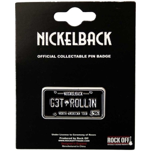 Nickelback - License Plate Pin Badge in the group MERCHANDISE / Pin-Button Badge / Pop-Rock at Bengans Skivbutik AB (5537370)