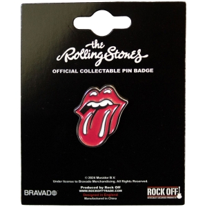 Rolling Stones  - Classic Tongue Silver Outline Pin Badge in the group MERCHANDISE / Pin-Button Badge / Pop-Rock at Bengans Skivbutik AB (5537390)