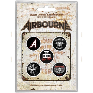 Airbourne - Boneshaker Button Badge Pack in the group MERCHANDISE / Merch / Hårdrock at Bengans Skivbutik AB (5537454)