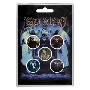 Cradle Of Filth - Cryptoriana Button Badge Pack in the group MERCHANDISE / Merch / Hårdrock at Bengans Skivbutik AB (5537457)