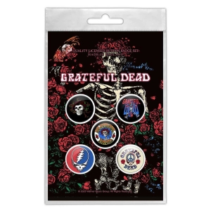 Grateful Dead - Skeleton & Rose Button Badge Pack in the group MERCHANDISE / Merch / Pop-Rock at Bengans Skivbutik AB (5537464)
