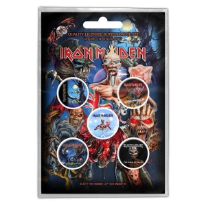 Iron Maiden - Later Albums Button Badge Pack in the group MERCHANDISE / Pin-Button Badge / Heavy Metal at Bengans Skivbutik AB (5537466)