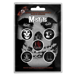 Misfits - Skull Button Badge Pack in the group MERCHANDISE / Merch / Punk at Bengans Skivbutik AB (5537471)