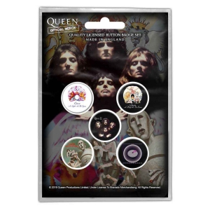 Queen - Early Albums Retail Packed Button Badge in the group MERCHANDISE / Pin-Button Badge / Pop-Rock at Bengans Skivbutik AB (5537475)