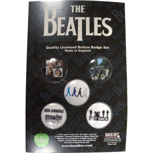 The Beatles - 1969-1970 Button Badge Pack in the group MERCHANDISE / Merch / Pop-Rock at Bengans Skivbutik AB (5537489)