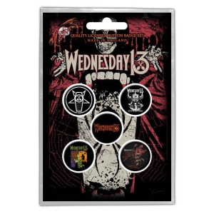 Wednesday 13 - Condolences Retail Packed Button Badge in the group MERCHANDISE / Merch / Hårdrock at Bengans Skivbutik AB (5537497)