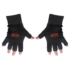 Ac/Dc - Classic Red Logo Fingerless Gloves in the group MERCHANDISE / Merch / Hårdrock at Bengans Skivbutik AB (5537576)