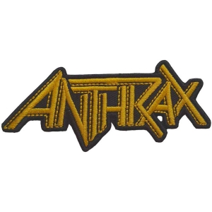 Anthrax - Yellow Logo Woven Patch in the group MERCHANDISE / Merch / Hårdrock at Bengans Skivbutik AB (5537712)