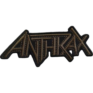 Anthrax - Brown Logo Woven Patch in the group MERCHANDISE / Merch / Hårdrock at Bengans Skivbutik AB (5537713)