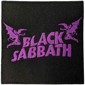 Black Sabbath - Wavy Logo & Daemons Woven Patch in the group MERCHANDISE / Merch / Hårdrock at Bengans Skivbutik AB (5537750)