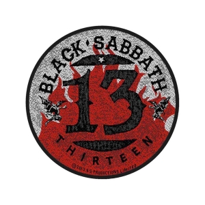 Black Sabbath - 13/Flames Circular Retail Packaged Patch in the group MERCHANDISE / Patch / Heavy Metal at Bengans Skivbutik AB (5537759)