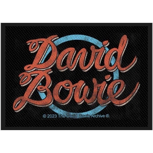 David Bowie - Logo Standard Patch in the group MERCHANDISE / Merch / Pop-Rock at Bengans Skivbutik AB (5537818)