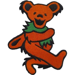 Grateful Dead - Orange Dancing Bear Woven Patch in the group MERCHANDISE / Patch / Pop-Rock at Bengans Skivbutik AB (5537919)