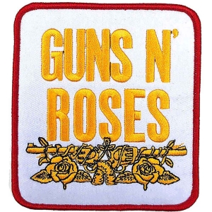 Guns N Roses - Stacked Wht Woven Patch in the group MERCHANDISE / Merch / Hårdrock at Bengans Skivbutik AB (5537942)
