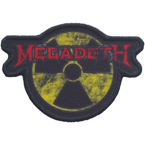 Megadeth - Hazard Logo Printed Patch in the group MERCHANDISE / Merch / Hårdrock at Bengans Skivbutik AB (5538103)