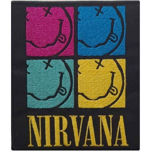 Nirvana - Smiley Squares Woven Patch in the group MERCHANDISE / Patch / Heavy Metal at Bengans Skivbutik AB (5538222)