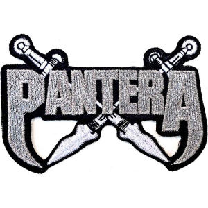 Pantera - Silver Swords Woven Patch in the group MERCHANDISE at Bengans Skivbutik AB (5538248)