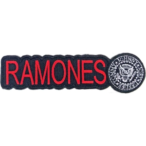 Ramones - Logo & Seal Woven Patch in the group MERCHANDISE at Bengans Skivbutik AB (5538332)